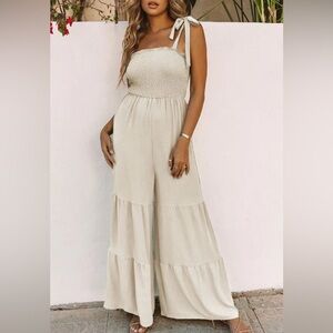 Elegant Cream Jumpsuit